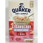 Quaker Oat So Simple Simply Strawberry Porridge | 8 Sachets | Instant Breakfast Porridge