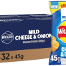 Walkers Less Salt Mild Cheese & Onion Crisps – 32 x 45g Packs