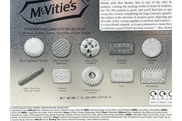 McVitie’s Summer Sporting Biscuit Selection Tin – 313g