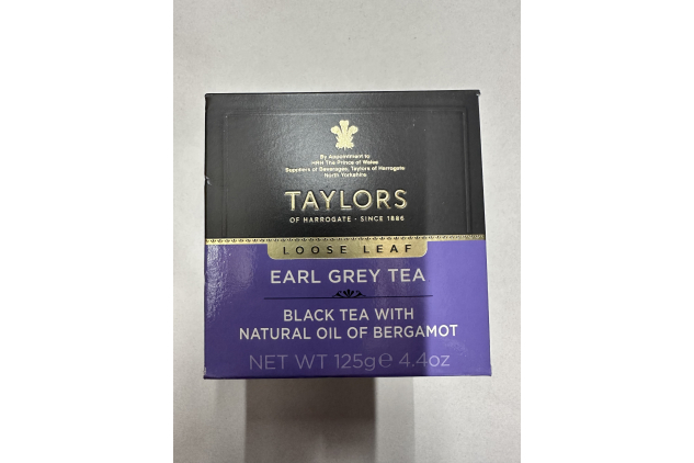Taylors of Harrogate Earl Grey Loose Leaf Tea Carton 125g