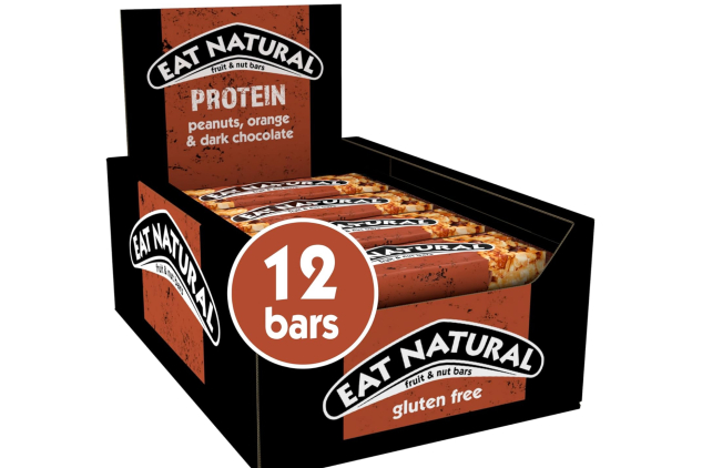 Eat Natural Protein Bars - Peanuts, Orange & Dark Chocolate - 12 x 40g Bars, High Protein, Gluten Free