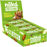 Nakd Apple & Cinnamon Fruit and Fibre Bars 16 x 44g Vegan Gluten Free