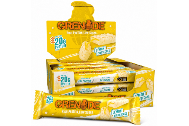 Grenade High Protein Bar – Lemon Cheesecake (12x60g) | Low Sugar, High Protein Snack