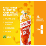 HIGH5 Energy Gels – Fast-Acting Sports Fuel for Running & Cycling – Natural Fruit Juice, Caffeine-Free (MANGO, 20 x 40g)