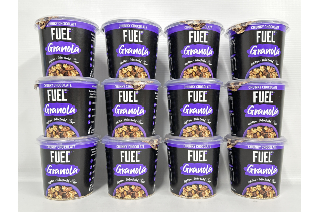 FUEL10K Chocolate Loaded Granola Pot, High in Protein & Fibre, 70 g (Pack of 12)