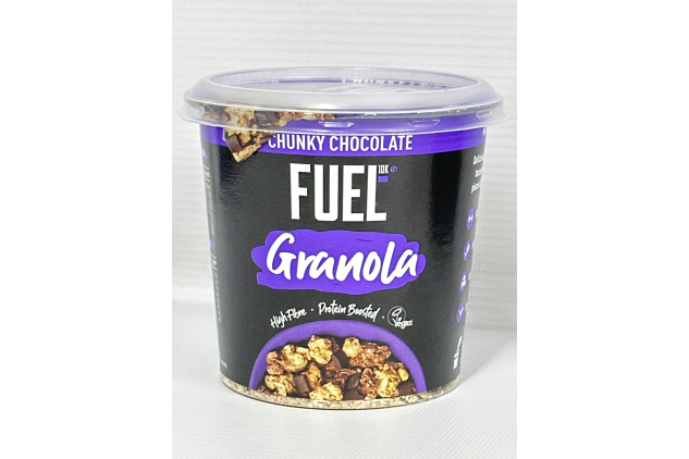 FUEL10K Chocolate Loaded Granola Pot, High in Protein & Fibre, 70 g (Pack of 12)