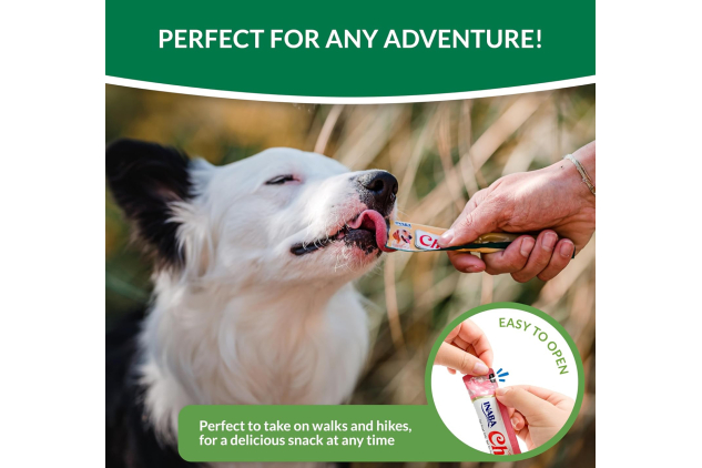INABA Churu Sticks Chicken Flavour Dog Treats - 12 Packs (4 Per Pack) | Soft, Creamy, Grain-Free, Healthy Snack & Training Treat for Dogs