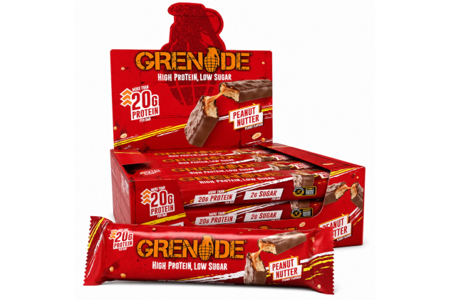 Grenade High Protein Bar Peanut Nutter 12 x 60g – Low Sugar, 20g Protein, Muscle Recovery Fuel