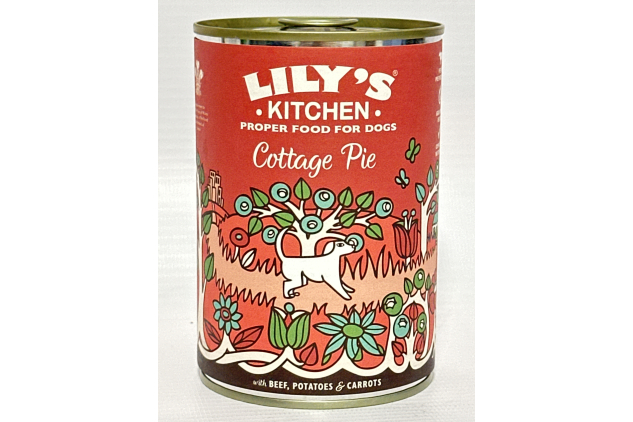 Lily’s Kitchen Cottage Pie Wet Dog Food – Natural Complete Meal with Fresh Beef & Vegetables – 6 x 400g Tins