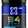 USN B4 Bomb Energy Drink Powder – Blue Raspberry | Pre-Workout Boost with Creatine, Caffeine & Zynamite | 180g