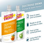 Dextro Energy Dextrose Drink – Fast-Acting Liquid Glucose | Apple & Orange Flavour | 12 Pack