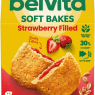 Belvita Breakfast Biscuits Soft Bakes Filled With Strawberry, Delicious Strawberry Filled Biscuits, 5 x 50 g Biscuits (Pack of 1)