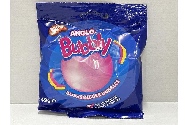 Barratt Anglo Bubbly Bubble Gum 49g, Childhood Retro Sweets