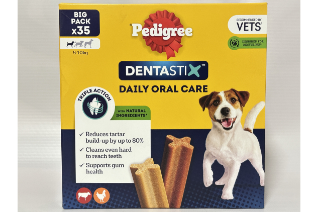 Pedigree Dentastix Daily Dental Chews for Small Dogs (5–10kg) – Pack of 35 Functional Treats