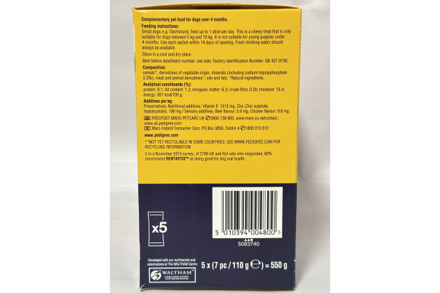 Pedigree Dentastix Daily Dental Chews for Small Dogs (5–10kg) – Pack of 35 Functional Treats