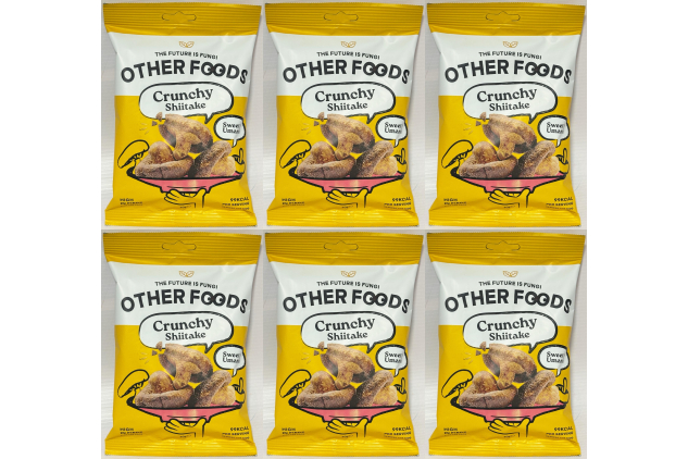 Other Foods Crunchy Shiitake Mushroom Crisps | Sweet Umami Flavour | High Fibre Vegan Snack | 6 x 40g Packs