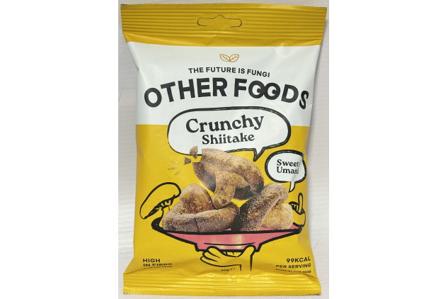 Other Foods Crunchy Shiitake Mushroom Crisps | Sweet Umami Flavour | High Fibre Vegan Snack | 6 x 40g Packs