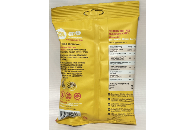 Other Foods Crunchy Shiitake Mushroom Chips – 6 x 40g Snack Packs