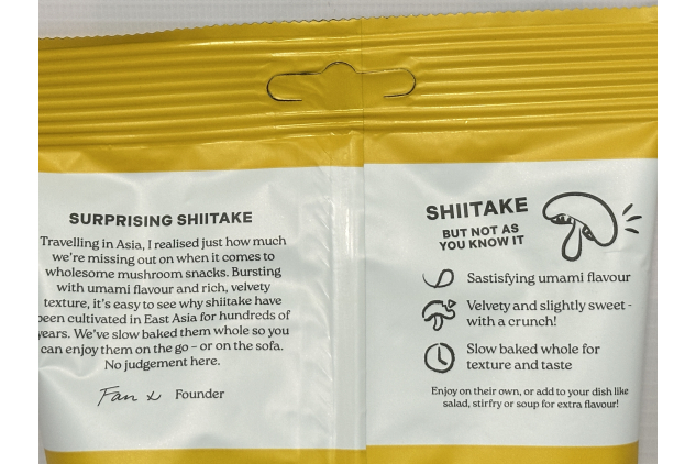 Other Foods Crunchy Shiitake Mushroom Crisps | Sweet Umami Flavour | High Fibre Vegan Snack | 6 x 40g Packs