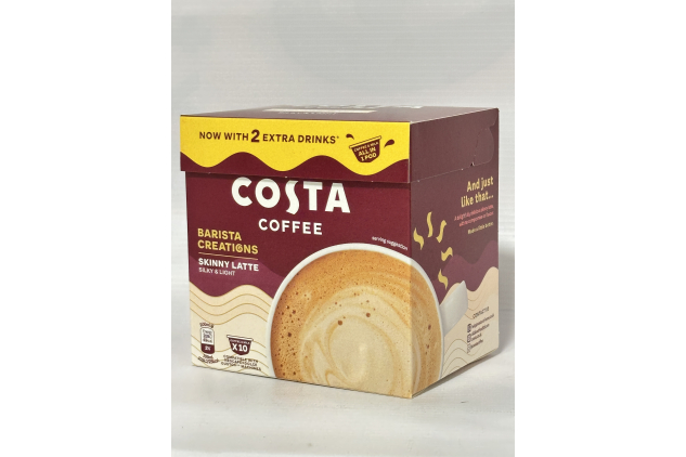 Costa Coffee Dolce Gusto Pods – Skinny Latte, Barista Creations, 40 Pods (4 Packs of 10), 40 Servings