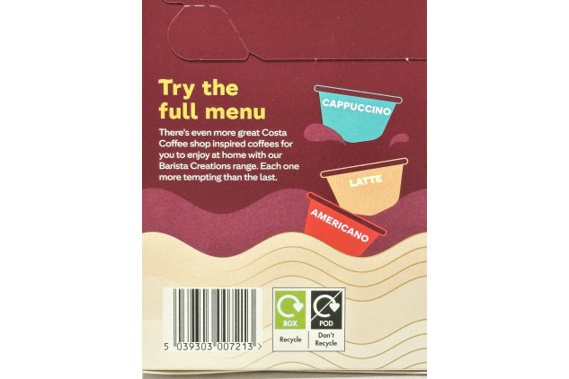 Costa Coffee Dolce Gusto Pods – Skinny Latte, Barista Creations, 40 Pods (4 Packs of 10), 40 Servings