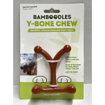 Bamboodles Y-Shape Dog Chew Toy | Nylon Durable | For Smaller Dogs | Bacon Flavour (Pack Of 1)