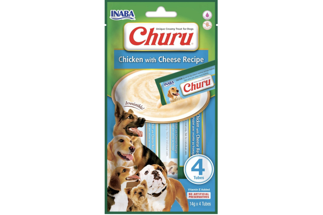 Churu Sticks by INABA Dog Treat Chicken & Cheese Flavour 4 x 14g