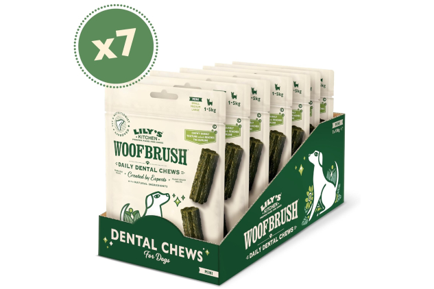 Lily’s Kitchen MINI Woofbrush Dental Chews for Small Dogs – 7 x 10 Natural Chew Sticks, Teeth Cleaning Treats