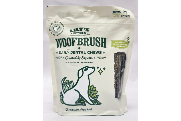 Lilys Kitchen Woofbrush Dental Chews for Small Dogs | Natural Daily Dental Sticks | 5 Packs (35 Chews Total)