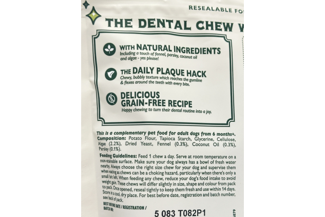 Lilys Kitchen Woofbrush Dental Chews for Small Dogs | Natural Daily Dental Sticks | 5 Packs (35 Chews Total)