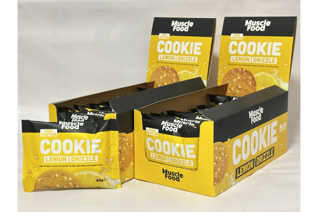 High Protein Bars Cookies Lemon Drizzle & White Chocolate Chip – 24 x 60g | Muscle Food