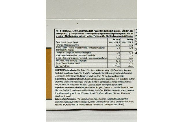 Keto Vegan Snack – Cafe Mocha | 12 x 52g | Vegan, Gluten Free, Soy & Dairy Free | High Fibre, High Protein | Youthful Living