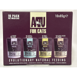 AATU Wet Cat Food 10 x 85g – 97% Meat, Grain-Free, Complete Natural Pouches