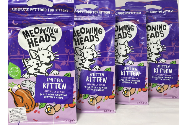Meowing Heads Smitten Kitten Dry Cat Food 6kg (4 x 1.5kg) | Bulk Buy Deal | Vet Approved | Complete Grain-Free Nutrition