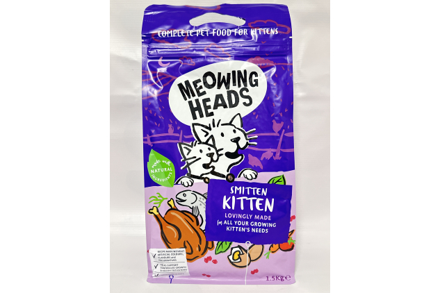 Meowing Heads Smitten Kitten Dry Cat Food 6kg (4 x 1.5kg) | Bulk Buy Deal | Vet Approved | Complete Grain-Free Nutrition
