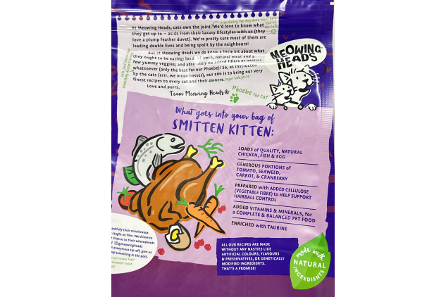 Meowing Heads Smitten Kitten Dry Cat Food 6kg (4 x 1.5kg) | Bulk Buy Deal | Vet Approved | Complete Grain-Free Nutrition