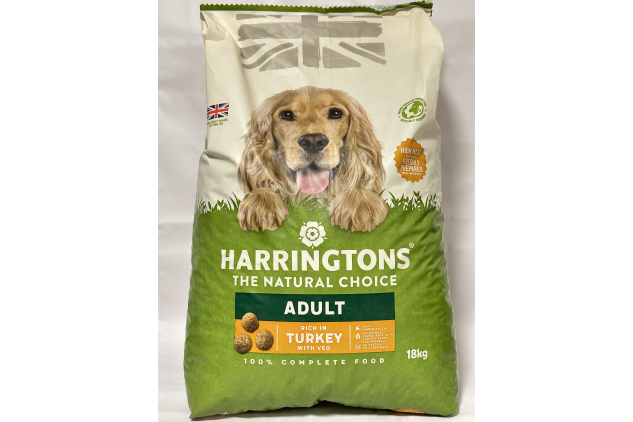 Harringtons Adult Dog Food 18kg – Turkey & Veg | Natural Complete Nutrition | DAMAGED BAG