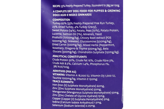 Barking Heads Puppy Days Dry Dog Food 6kg – Grain Free Turkey | Natural, Hypoallergenic, Vet Approved for Sensitive Digestion & Development
