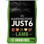 Harringtons Just 6 Lamb & Veg 12kg – Grain-Free Dry Dog Food, Hypoallergenic