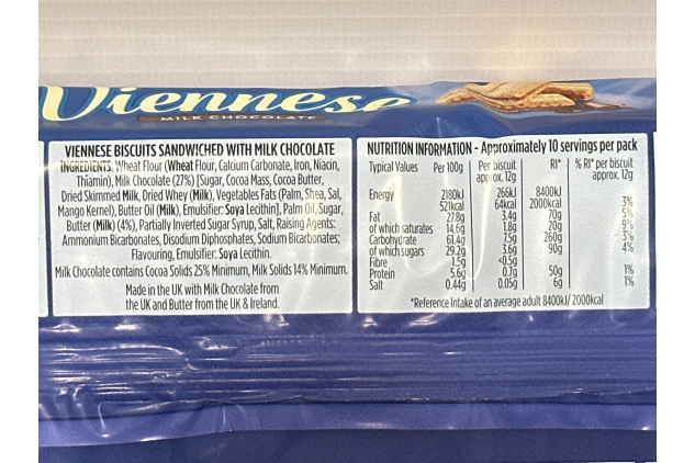 Fox’s Biscuits Favourites Milk Chocolate Viennese – 12 x 120g Packs | Bulk Buy Biscuit Deal | Buttery Crunch & Chocolate Treats
