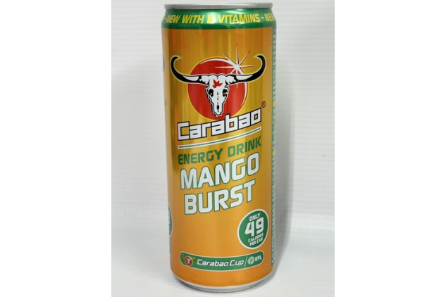 Carabao Energy Drink Mango Burst Flavour 24 X 330ml Cans Low Calorie
