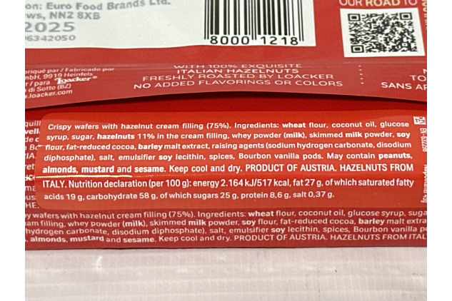 Loacker Classic Napolitaner – Hazelnut Cream Wafers – 12 x 45g Bars – Crispy & Delicious Snack
