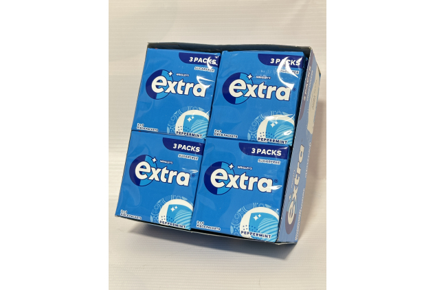Wrigley’s Extra Sugar-Free Chewing Gum Peppermint – 540 Pieces (20 Packs of 3 x 9) – With Xylitol – Freshens Breath & Supports Oral Health