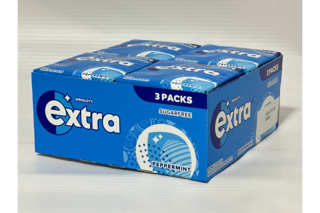 Wrigley’s Extra Sugar-Free Chewing Gum Peppermint – 540 Pieces (20 Packs of 3 x 9) – With Xylitol – Freshens Breath & Supports Oral Health