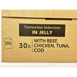 FELIX As Good As It Looks Wet Cat Food Favourites in Jelly – 120 × 85 g Pouches | Complete Nutrition | Damaged Outer Box Packaging