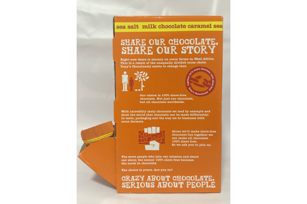 Tony’s Chocolonely Tiny Tony’s Milk Caramel Sea Salt Gift Box – 900g | 100 X Mini Belgian Chocolates, Fairtrade, Vegetarian