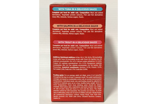 Purina Gourmet Mon Petit Intense Wet Cat Food – Tuna, Salmon & Trout, 6 × 50g, Pack of 8 (48 Pouches)