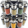 Cole & Mason Rotating Spice Rack – 20 Glass Jars with Herbs & Spices Included