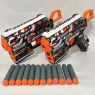 XSHOT Skins Flux, Reckoning, Foam Dart Blaster (2 Blasters, 12 Darts) Air Pocket Dart Technology, Major Brand Compatible, Toy Foam Dart Blaster for Kids, Teens, Adults