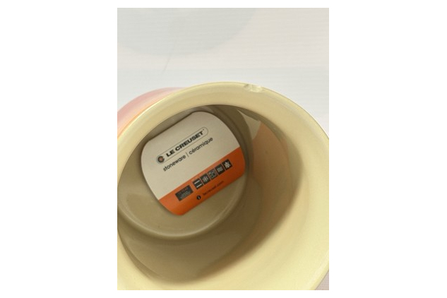 Le Creuset Stoneware Small Utensil Jar, 1.1 Litres, Volcanic, DAMAGED CHIPPED